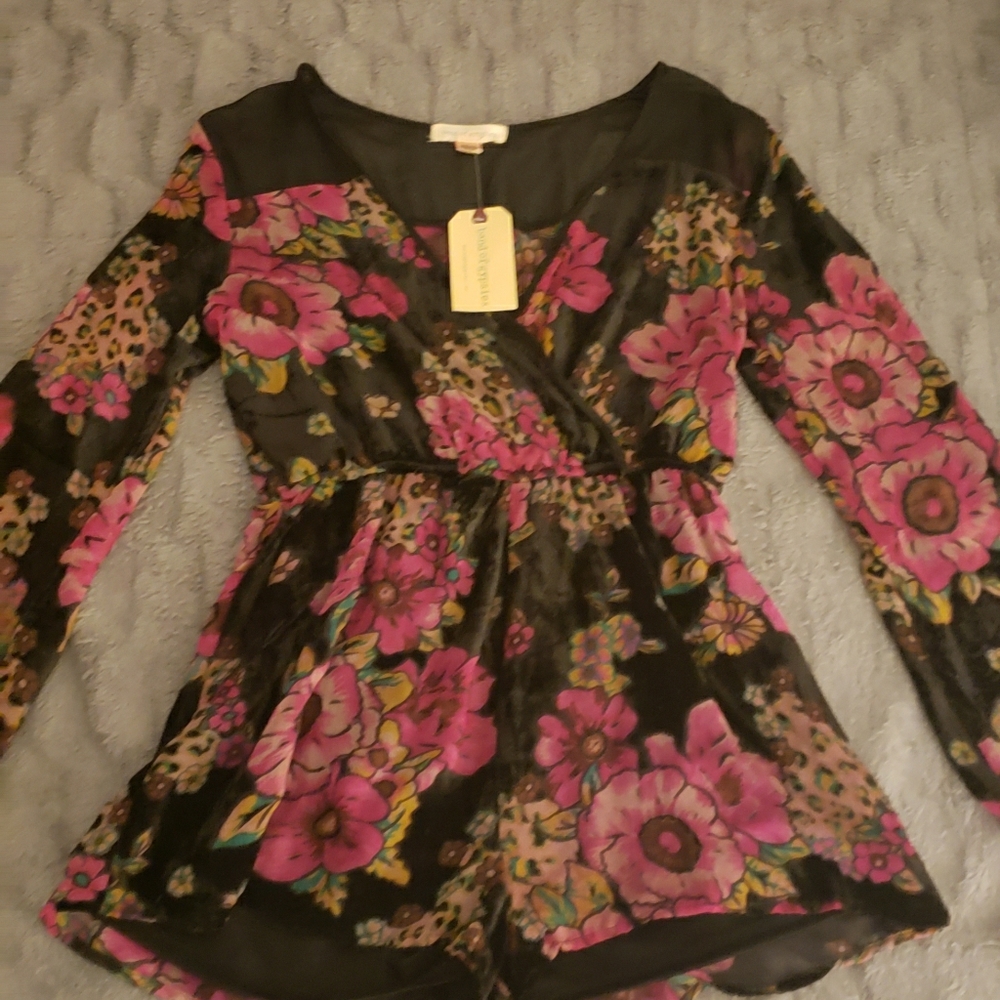 Band Of Gypsies Floral Romper